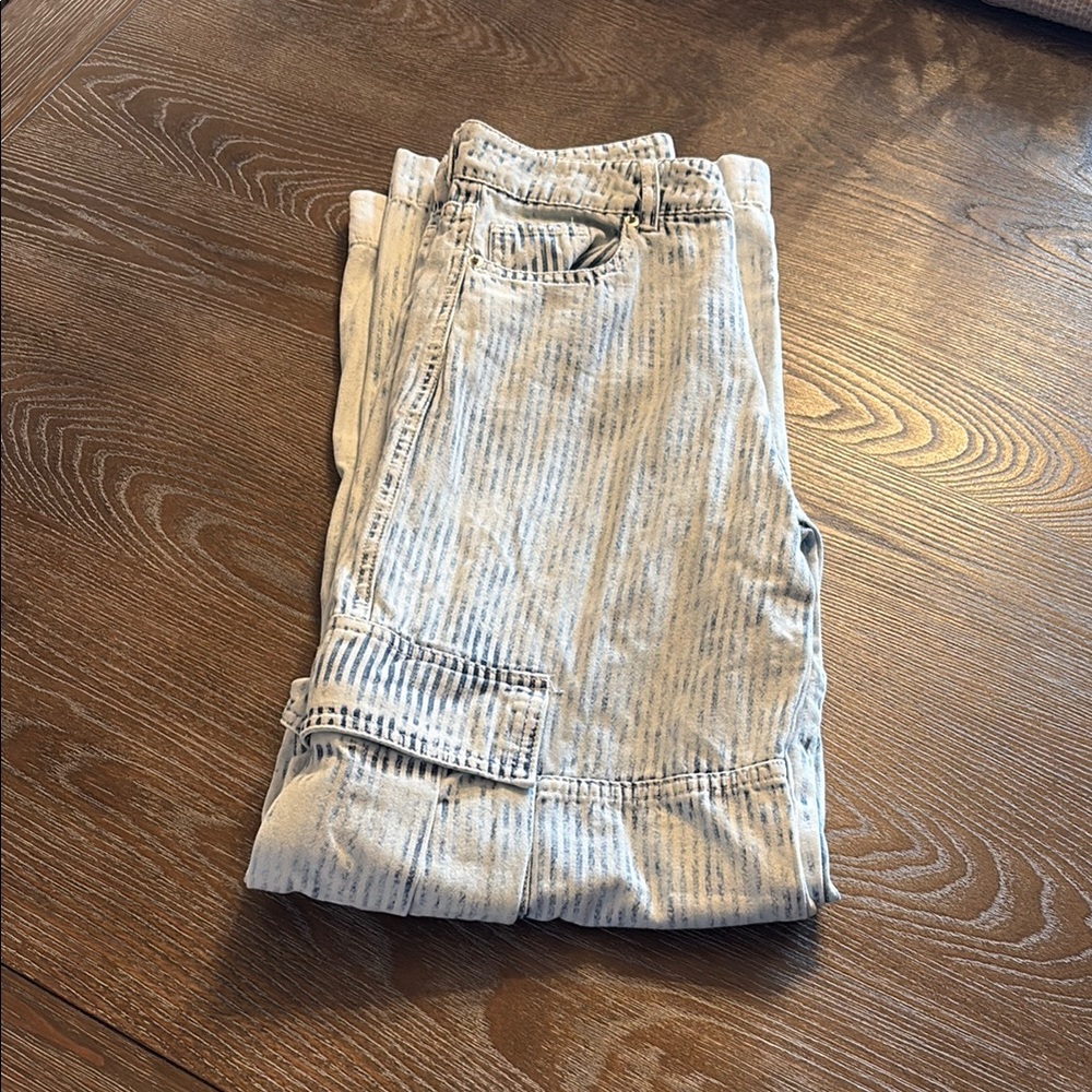 Altar'd State Blue and White Striped Pants